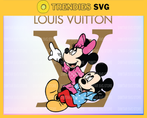 Louis Vuitton Disney Inspired printable graphic art Mickey and Minnie SVG PNG EPS DXF PDF Louis Vuitton Logo Design 6033