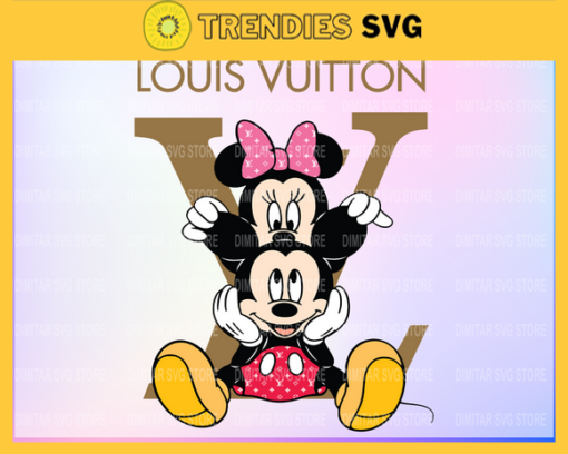 Louis Vuitton Disney Inspired printable graphic art Mickey and Minnie SVG PNG EPS DXF PDF Louis Vuitton Logo Design 6034