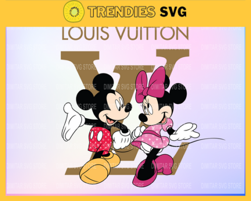 Louis Vuitton Disney Inspired printable graphic art Mickey and Minnie SVG PNG EPS DXF PDF Louis Vuitton Logo Design 6036
