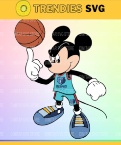 Memphis Grizzlies Mickey NBA Sport Team Logo Basketball SVG cut file for cricut files Clip Art Digital Files vector Svg Eps Png Dxf Pdf Design 6131 Design 6131