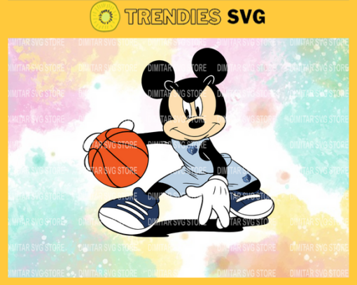 Memphis Grizzlies Mickey NBA Sport Team Logo Basketball Svg Eps Png Dxf Pdf Design 6132