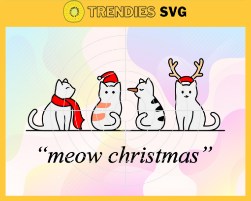 Meow Christmas Svg Meow Christmas Svg Funny Cat Svg Christmas Meow Svg Kitty Svg Cute Cat Svg Design 6139