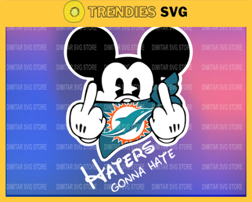 Miami Dolphins Disney Inspired printable graphic art Mickey Mouse SVG PNG EPS DXF PDF Football Design 6254