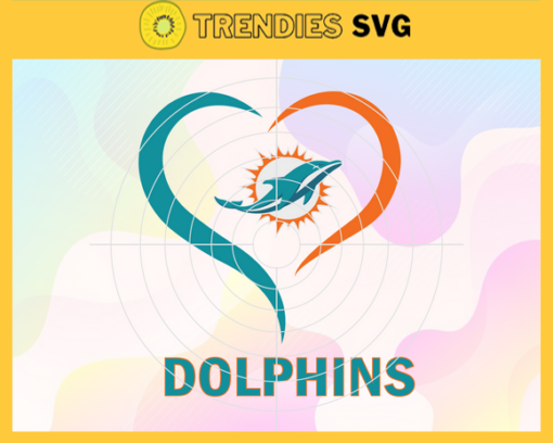Miami Dolphins Heart NFL Svg Miami Dolphins Miami svg Miami Heart svg Dolphins svg Dolphins Heart svg Design 6304