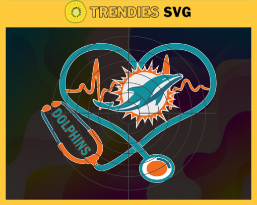 Miami Dolphins Heart Stethoscope Svg Dolphins Nurse Svg Nurse Svg Dolphins Svg Dolphins Png Dolphins Logo Svg Design 6305