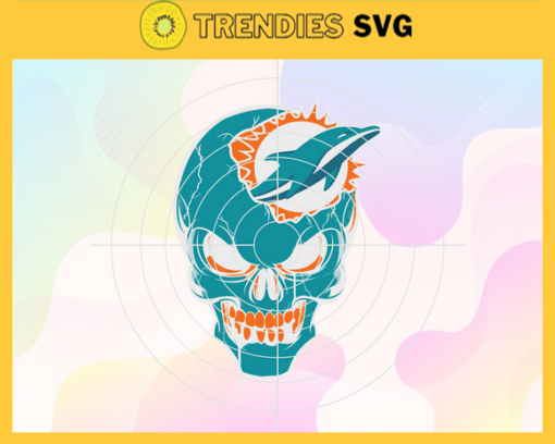 Miami Dolphins Skull NFL Svg Miami Dolphins Miami svg Miami Skull svg Dolphins svg Dolphins Skull svg Design 6331