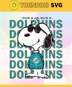Miami Dolphins Snoopy NFL Svg Miami Dolphins Miami svg Miami Snoopy svg Dolphins svg Dolphins Snoopy svg Design 6336