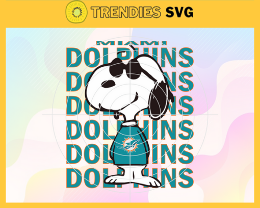 Miami Dolphins Snoopy NFL Svg Miami Dolphins Miami svg Miami Snoopy svg Dolphins svg Dolphins Snoopy svg Design 6336