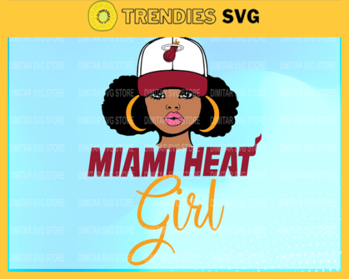 Miami Heat Girl NFL Svg Pdf Dxf Eps Png Silhouette Svg Download Instant Design 6372