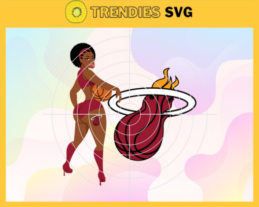 Miami Heat Svg Heat Svg Heat Back Girl Svg Heat Logo Svg Girl Svg Black Queen Svg Design 6376