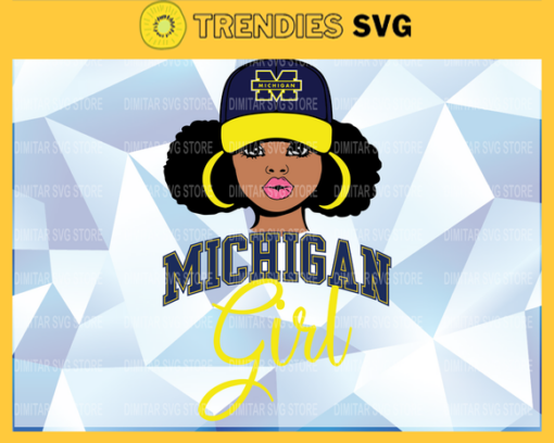 Michigan Wolverines Girl Svg Eps Dxf Png Pdf Instant Download Michigan Wolverines Design 6391