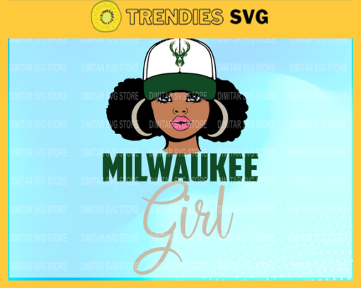 Milwaukee Bucks Girl NFL Svg Pdf Dxf Eps Png Silhouette Svg Download Instant Design 6452