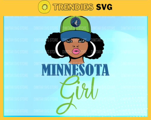 Minnesota Timberwolves Girl NFL Svg Pdf Dxf Eps Png Silhouette Svg Download Instant Design 6463