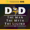 Minnesota Vikings Dad The Man The Myth The Legend Svg Fathers Day Gift Footbal ball Fan svg Dad Nfl svg Fathers Day svg Vikings DAD svg Design 6498