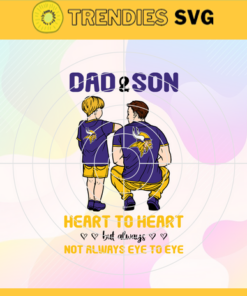 Minnesota Vikings Dad and Son Svg Fathers Day Gift Footbal ball Fan svg Dad Nfl svg Fathers Day svg Vikings DAD svg Design 6494