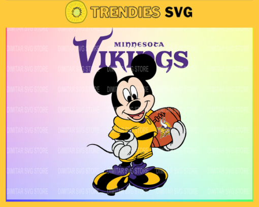 Minnesota Vikings Disney Inspired printable graphic art Mickey Mouse SVG PNG EPS DXF PDF Football Design 6471