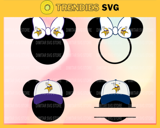 Minnesota Vikings Disney Inspired printable graphic art Mickey Mouse SVG PNG EPS DXF PDF Football Design 6473