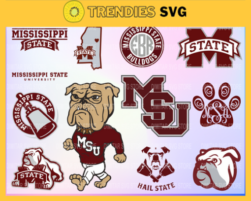 Mississippi State Bulldogs bundle Logo Svg Eps Dxf Png Instant Download Digital Print Design 6591