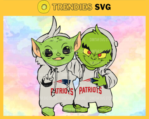 New England Patriots Baby Yoda And Grinch NFL Svg Instand Download Design 6743 Design 6743