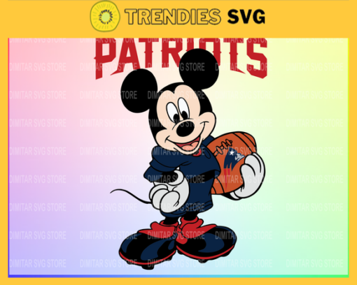 New England Patriots Disney Inspired printable graphic art Mickey Mouse SVG PNG EPS DXF PDF Football Design 6737