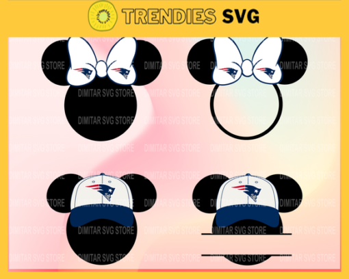 New England Patriots Disney Inspired printable graphic art Mickey Mouse SVG PNG EPS DXF PDF Football Design 6739