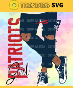 New England Patriots Girl with Jean Svg Pdf Dxf Eps Png Silhouette Svg Download Instant Design 6784