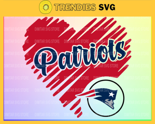 New England Patriots Heart NFL Svg Sport NFL Svg Heart T Shirt Heart Cut Files Silhouette Svg Download Instant Design 6790