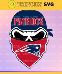 New England Patriots Skull NFL Svg Pdf Dxf Eps Png Silhouette Svg Download Instant Design 6819