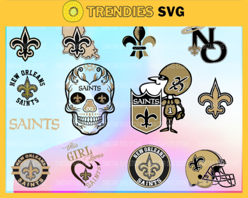 New Orleans Saints Bundle Logo SVG PNG EPS DXF PDF Football Design 6881