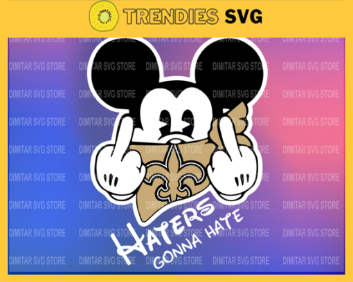 New Orleans Saints Disney Inspired printable graphic art Mickey Mouse SVG PNG EPS DXF PDF Football Design 6867
