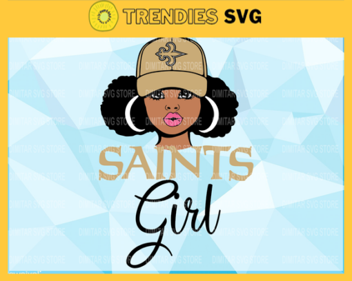 New Orleans Saints Girl NFL Svg Pdf Dxf Eps Png Silhouette Svg Download Instant Design 6908