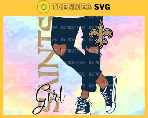 New Orleans Saints Girl with Jean Svg Pdf Dxf Eps Png Silhouette Svg Download Instant Design 6912