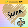 New Orleans Saints Heart NFL Svg Sport NFL Svg Heart T Shirt Heart Cut Files Silhouette Svg Download Instant Design 6918
