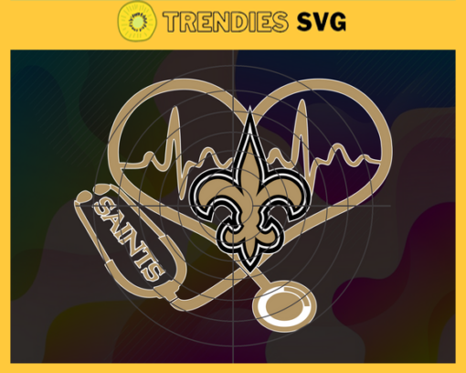 New Orleans Saints Heart Stethoscope Svg Saints Nurse Svg Nurse Svg Saints Svg Saints Png Saints Logo Svg Design 6919