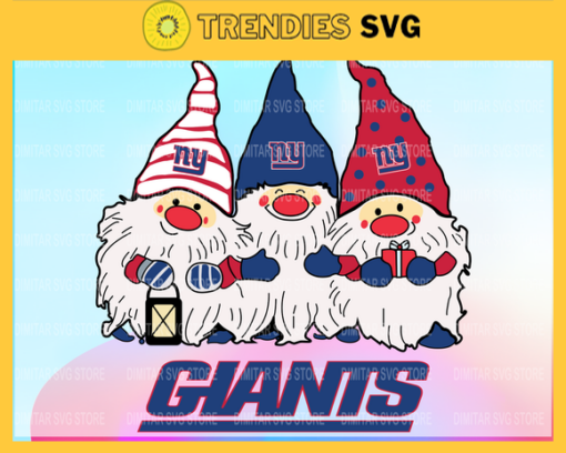 New York Giants And Triples Gnomes Sport Svg Gnomes Svg Football NFL Team Design 6990
