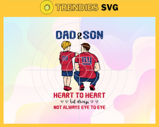 New York Giants Dad and Son Svg Fathers Day Gift Footbal ball Fan svg Dad Nfl svg Fathers Day svg Giants DAD svg Design 7009