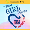 New York Giants Girl NFL Svg Pdf Dxf Eps Png Silhouette Svg Download Instant Design 7029