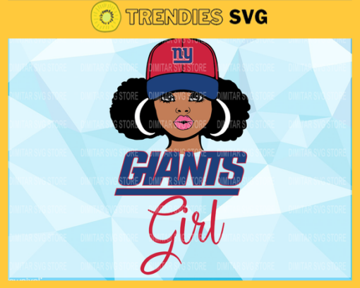 New York Giants Girl NFL Svg Pdf Dxf Eps Png Silhouette Svg Download Instant Design 7030