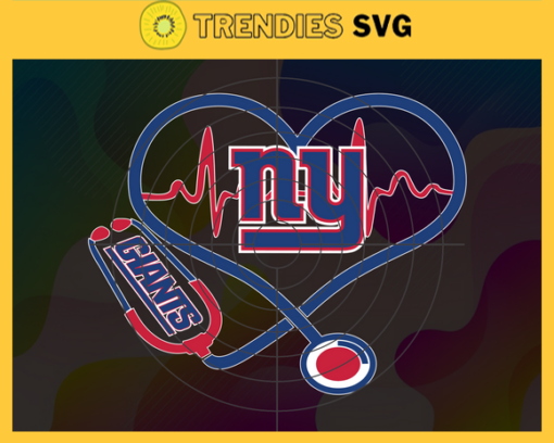 New York Giants Heart Stethoscope Svg Giants Nurse Svg Nurse Svg Giants Svg Giants Png Giants Logo Svg Design 7039