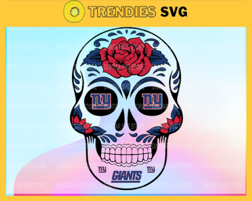 New York Giants Skull SVG PNG EPS DXF PDF Football Design 7068