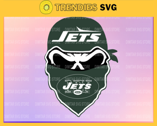 New York Jets Skull NFL Svg Pdf Dxf Eps Png Silhouette Svg Download Instant Design 7159