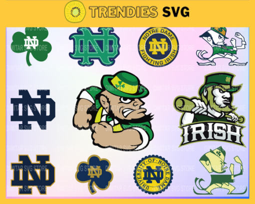 Notre Dame Fighting Irish bundle Logo Svg Eps Dxf Png Instant Download Digital Print Design 7261