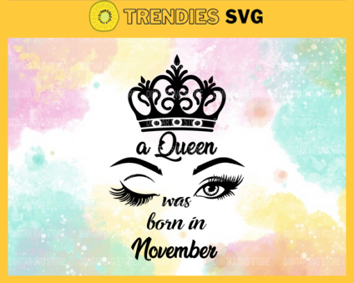 November girl Svg Eps Png Pdf Dxf Month birthday Svg Design 7287