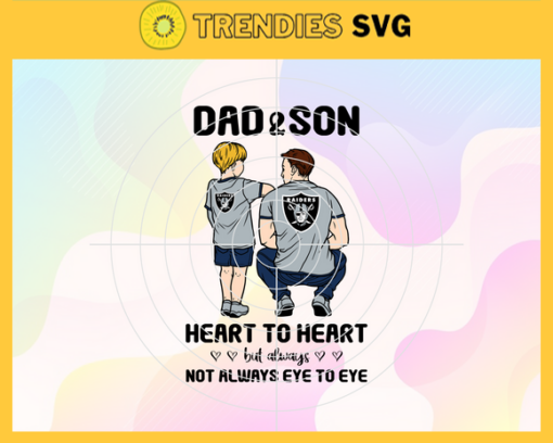 Oakland Raiders Dad and Son Svg Fathers Day Gift Footbal ball Fan svg Dad Nfl svg Fathers Day svg Raiders DAD svg Design 7324