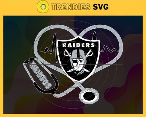 Oakland Raiders Heart Stethoscope Svg Raiders Nurse Svg Nurse Svg Raiders Svg Raiders Png Raiders Logo Svg Design 7354