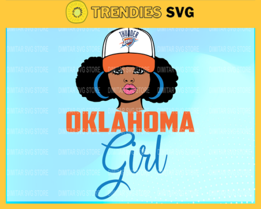 Oklahoma City Thunder Girl NFL Svg Pdf Dxf Eps Png Silhouette Svg Download Instant Design 7475