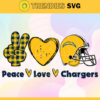 Peace Love Chargers Svg Los Angeles Chargers Svg Chargers svg Chargers Love svg Chargers Fan Svg Chargers Logo Svg Design 7596