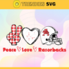 Peace Love Razorbacks Svg Arkansas Razorbacks Svg Razorback Svg Razorback Logo svg Razorback Peace Love Svg NCAA Peace Love Svg Design 7632
