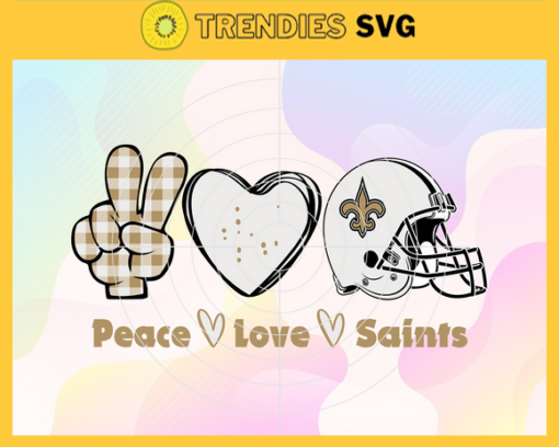 Peace Love Saints Svg New Orleans Saints Svg Saints svg Saints Love svg Saints Fan Svg Saints Logo Svg Design 7635