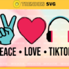 Peace Love TikTok SVG Peace love tiktok headphones sublimation iron on transfer images tik tok Design 7641